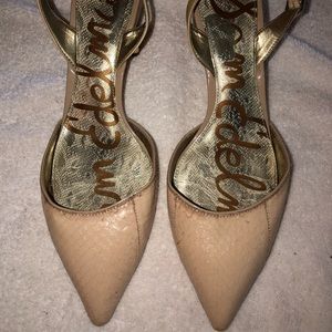 Sam Edelman Carol Point Toe Reptile Slingbacks